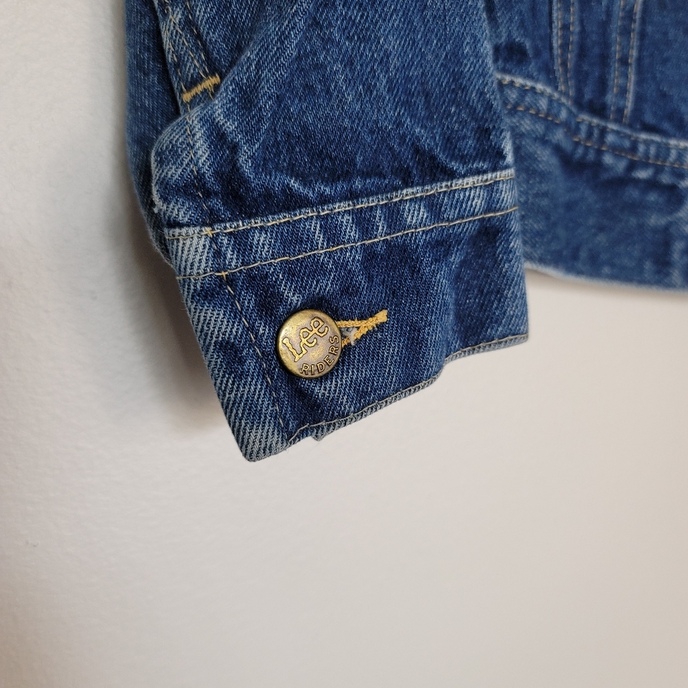 Vintage Lee Denim Kids Jacket 8 Harley Davidson - Picture 4 of 7